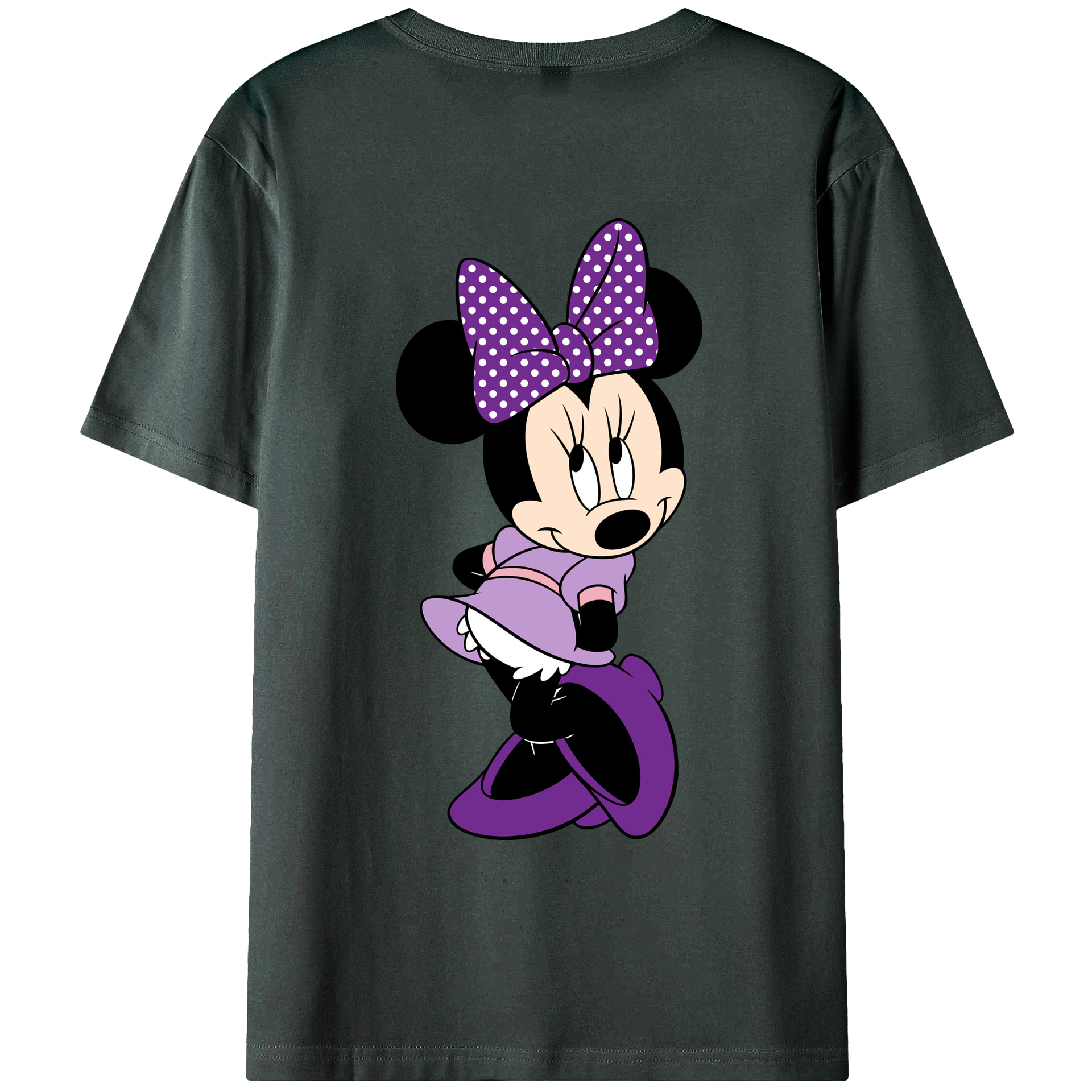 ミッキーマウス Mickey Mouse 綿100％ メンズ半袖Tシャツ（バックプリント） 通気性